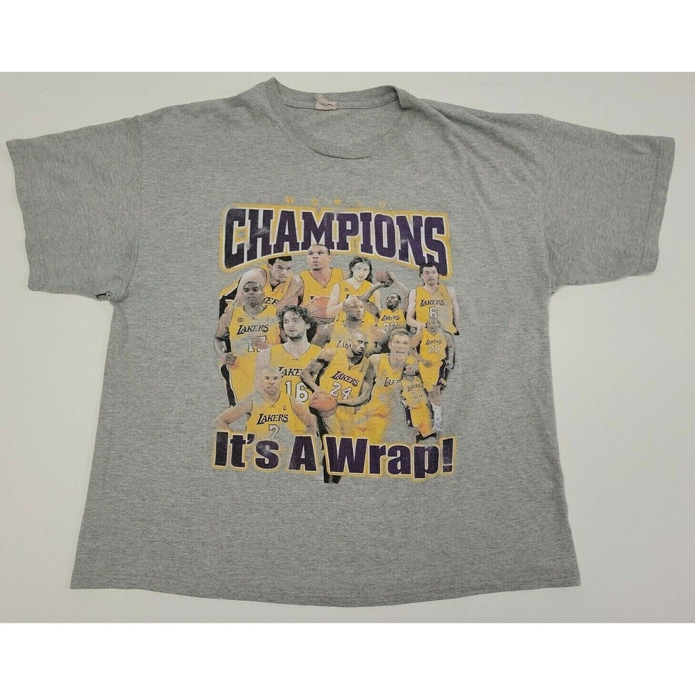 Los Angeles Lakers‎ 2009 2010 NBA Champions Kobe Graphic Rap T Shirt XL (Shrunk)